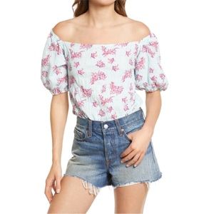 Free People Angela Floral Print Bodysuit